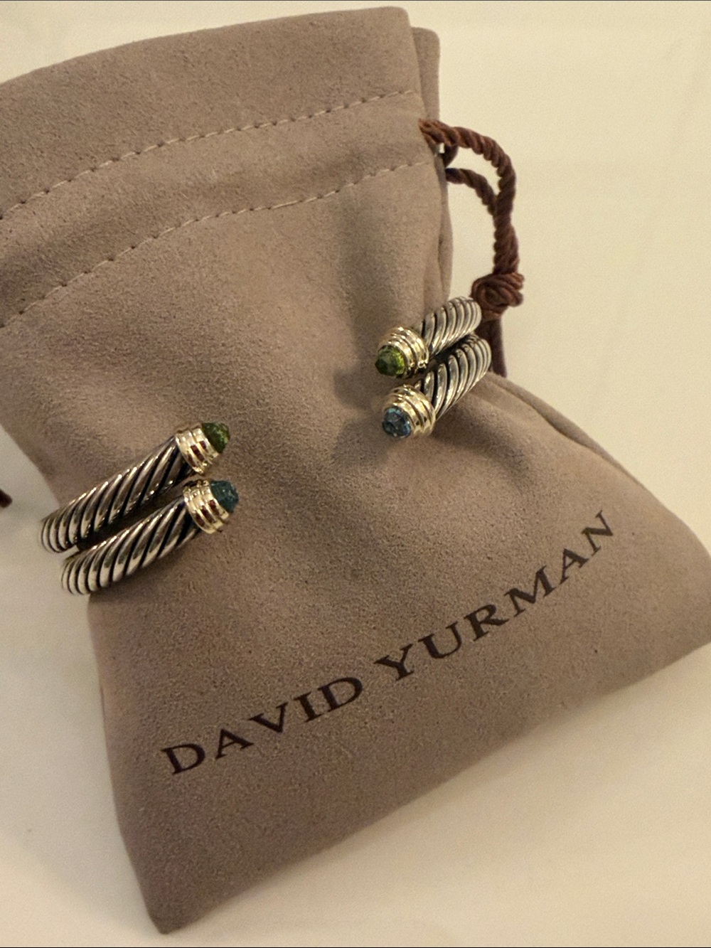 DY Classic Cable Bracelet Peridot (green) Gem